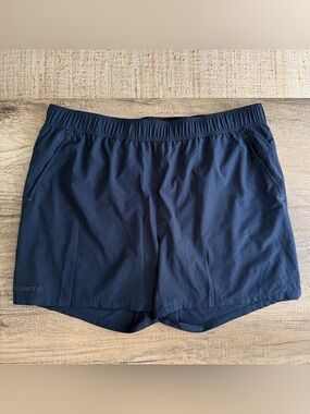 Craft Sportswear Advanced Essence Men’s 2-in-1 Navy Shorts - 5”